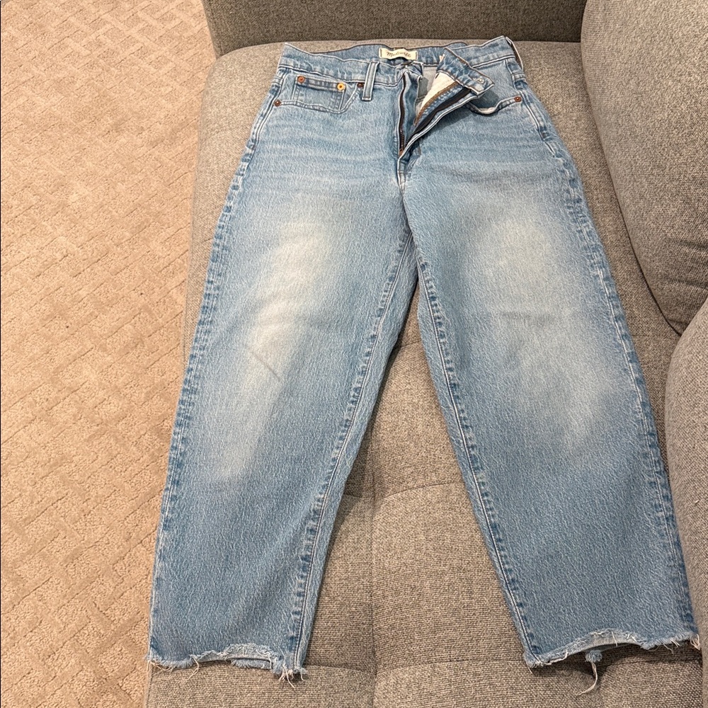 Madewell Light Blue Balloon Straight Leg Jeans